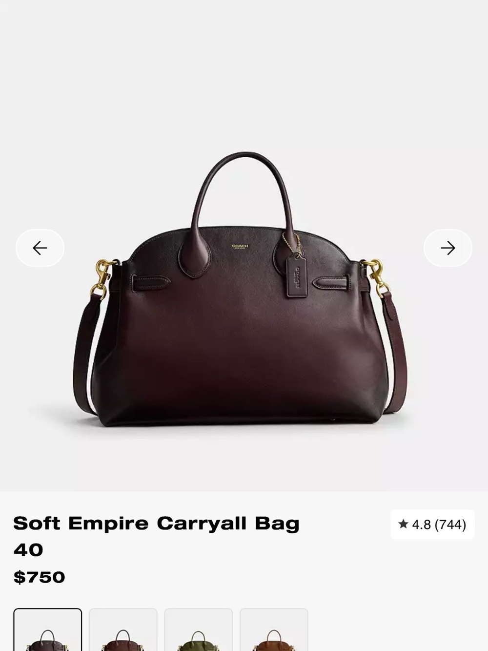 Authentic Coach Empire 40 with charms- BNNU - Picture 12 of 12